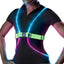 Chaleco correr multicolor con luz reflectante recargable
