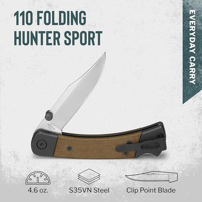 Navaja plegable Hunter Sport 3-3/4 acero S35VN aluminio