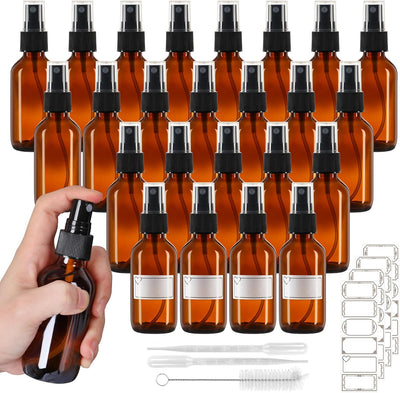 Botellas vidrio atomizador 60ml 24uds color ambar