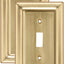 Placa interruptor metal arquitectónico color dorado