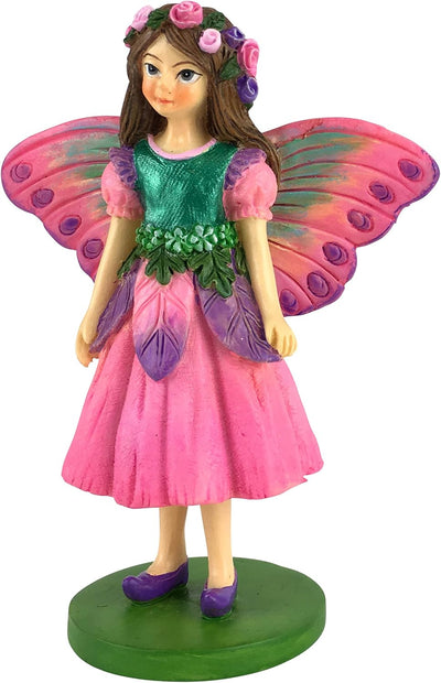 Figura hada miniatura para jardín en miniatura