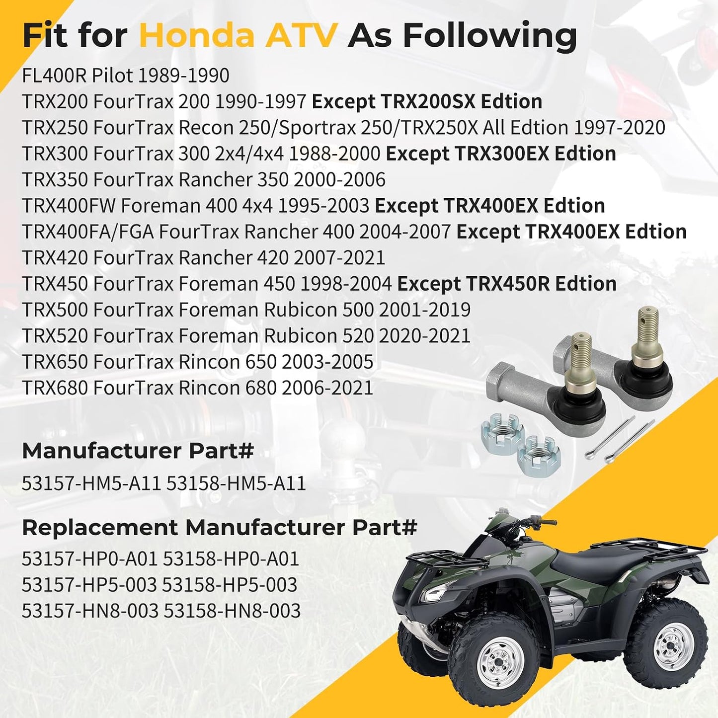 Kit extremos barra acoplamiento comp Honda