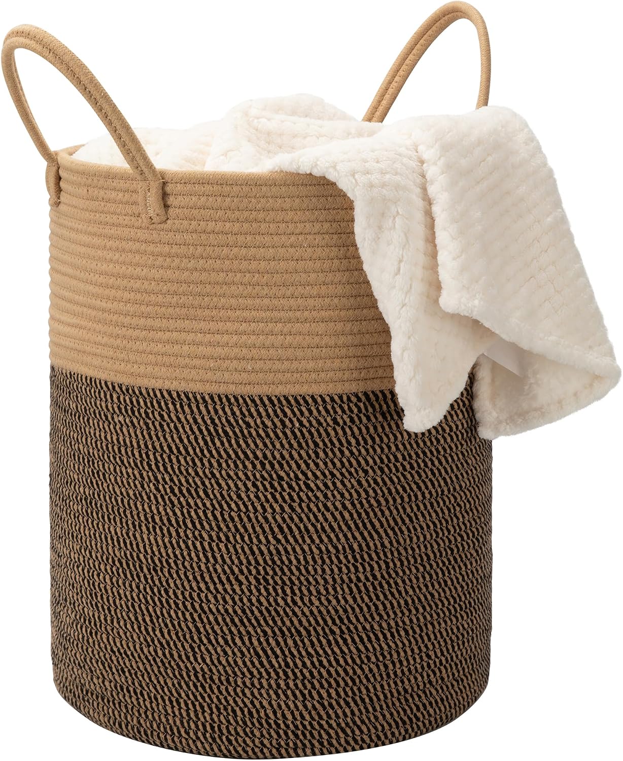 Cesta lavandería algodón 58L 20x15" para ropa sucia