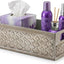 Caja decorativa baño plateada para papel higiénico