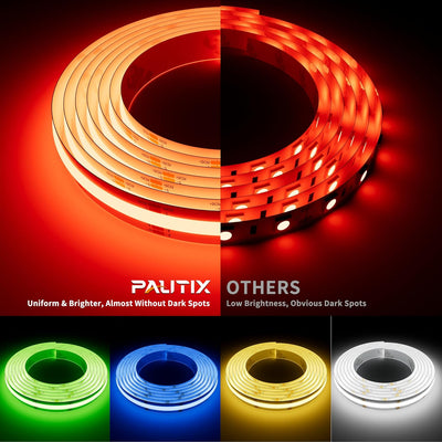 Tira LED COB RGB 3m con control Bluetooth para TV y cocina