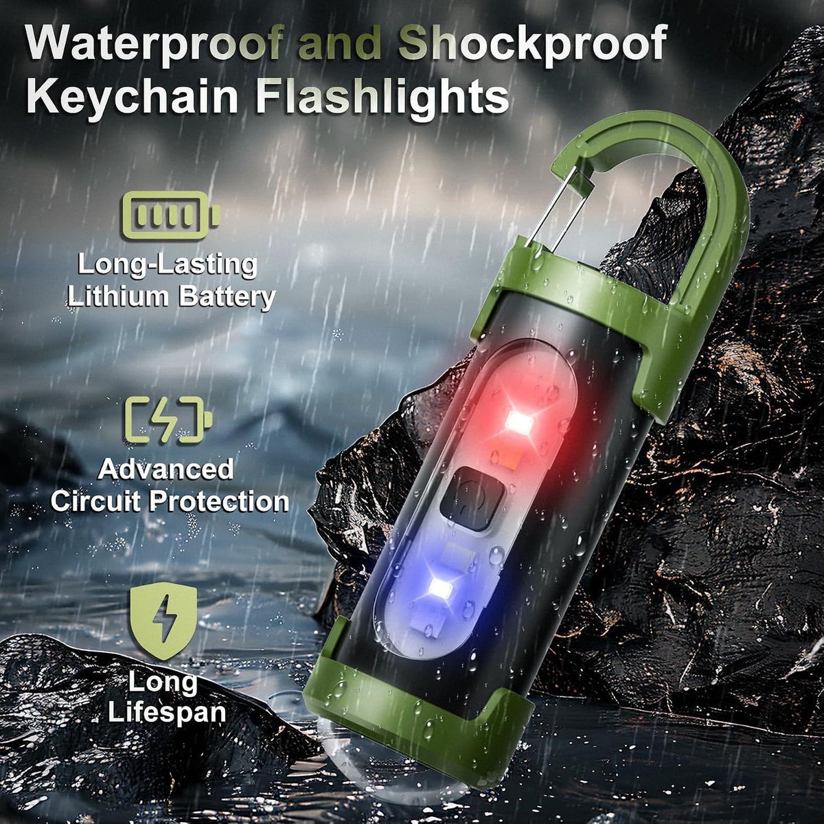 5 Linternas Led Recargables Llavero USB Edc 4 Modos