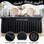 6 Manteles Spandex Negro 8ft para Mesa Rectangular Ajustable