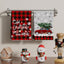 Set 4 paños cocina invierno gnomos árboles navidad 18x26pulg
