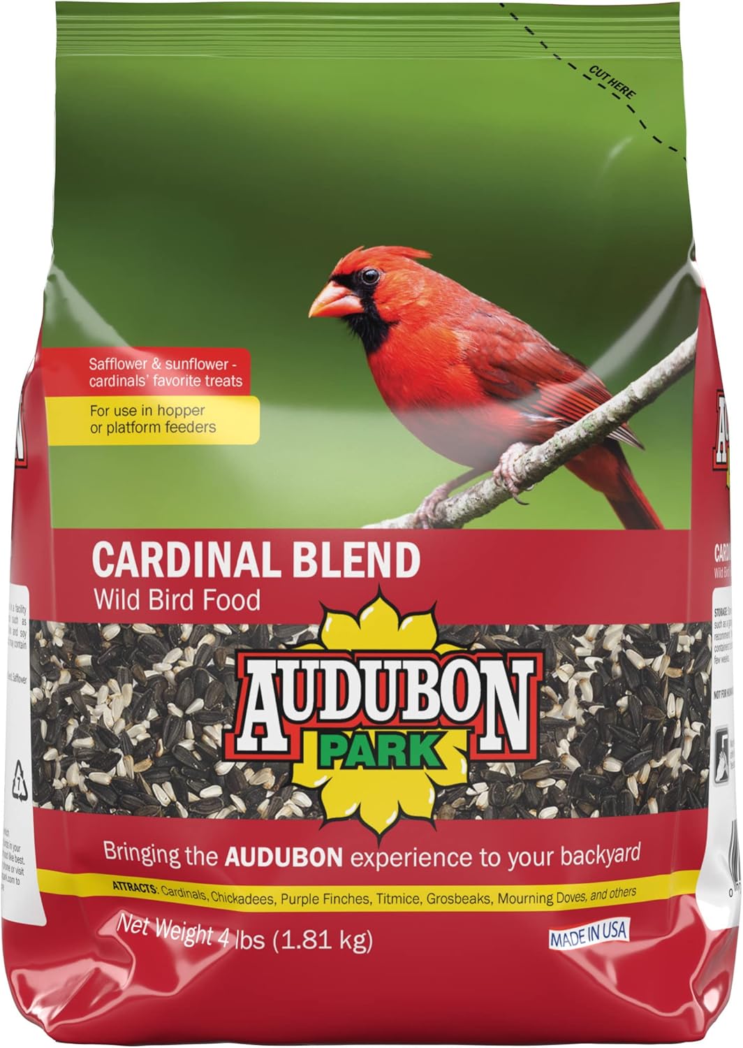 Alimento pájaros silvestres semillas cardenal bolsa 4lb
