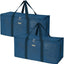 Bolsa almacenamiento tela Oxford con cremallera 2 Uds azul