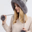 Gorro invierno mujer cálido con pompón piel sintética