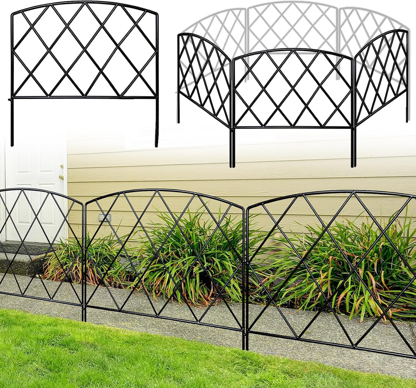 Valla decorativa metal inox 24pulg x10ft perro patio