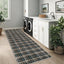 Alfombra pasillo a cuadros 2x6ft antiderrap negro