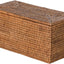 Caja ratán almacenamiento rollos inodoro rectangular marrón