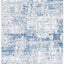 Alfombra pasillo 2x6ft diseño abstracto azul y gris