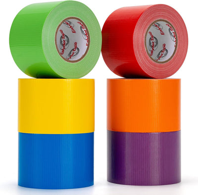 Cinta adhesiva arcoíris 15yd x2pulg resistente 6 rollos