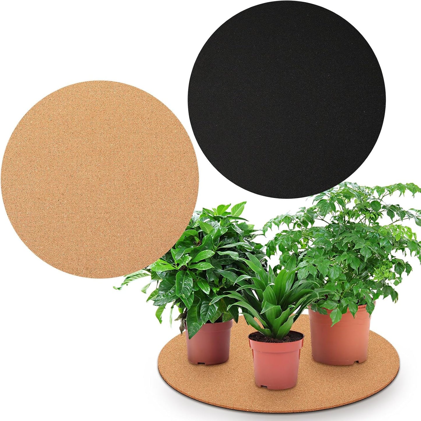 2 Posavasos Corcho 18" Doble Capa Tapete Plantas