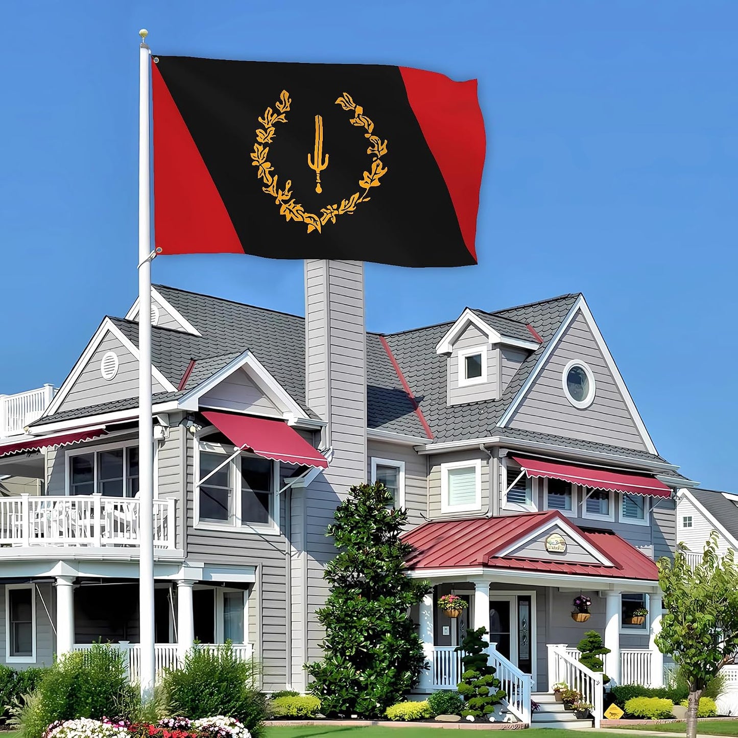 Bandera negra patrimonio USA 3x5ft doble cara
