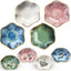 4 Pzas Bandeja Cerámica para Joyas Anillos Collares 4.3x3.9"