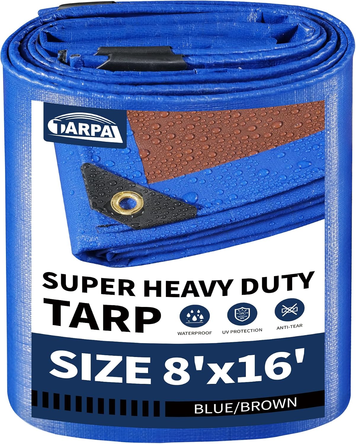 Lona impermeable 8x16ft ojales metal resistente UV