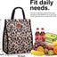 Bolsa almuerzo mujer aislada reutiliz. leopardo