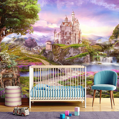 Papel tapiz infantil Pink Castle 85x118pulg