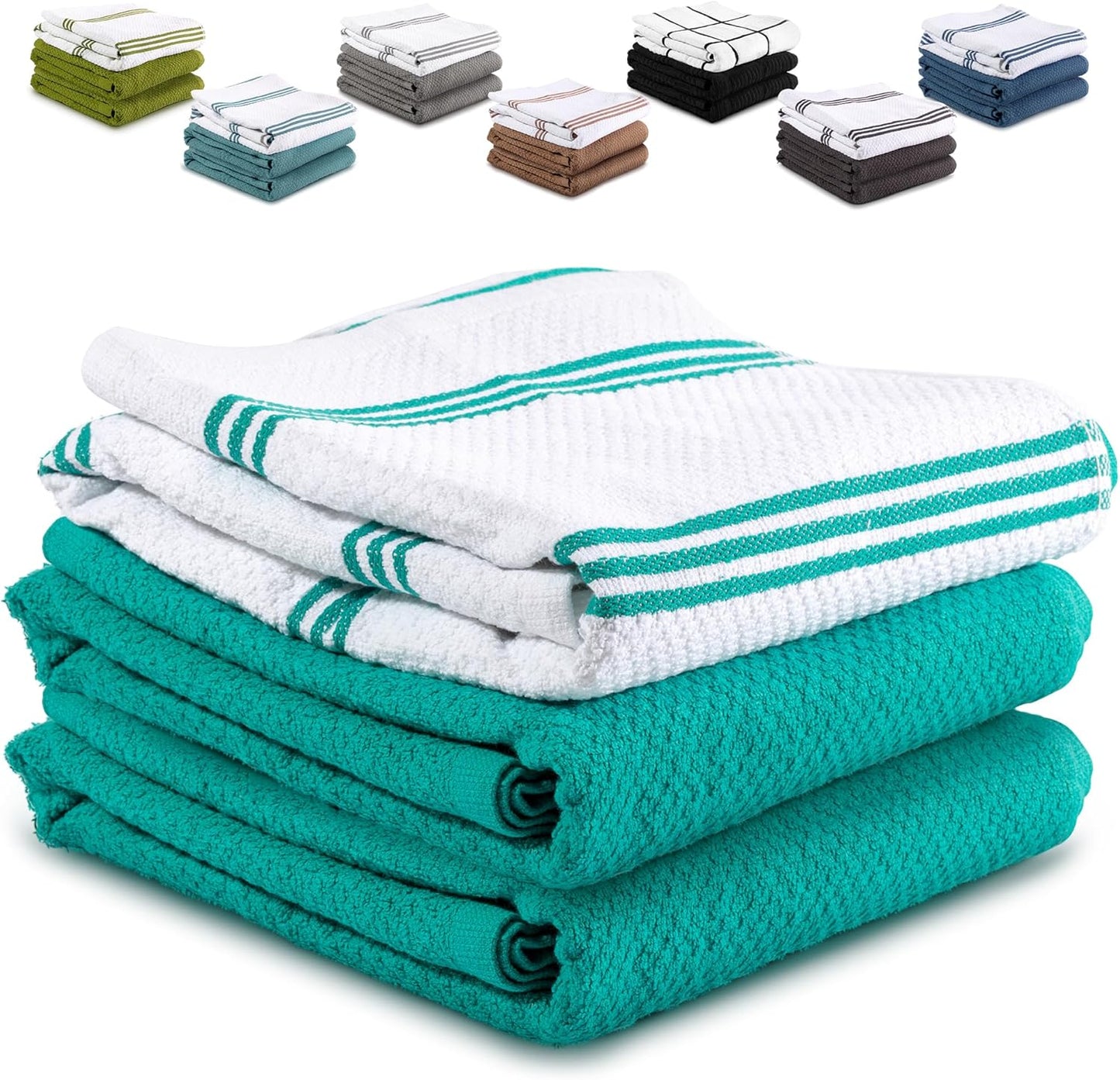 Toallas de cocina Zulay 100% algodón 15 x 25 pulgadas paquete de 3