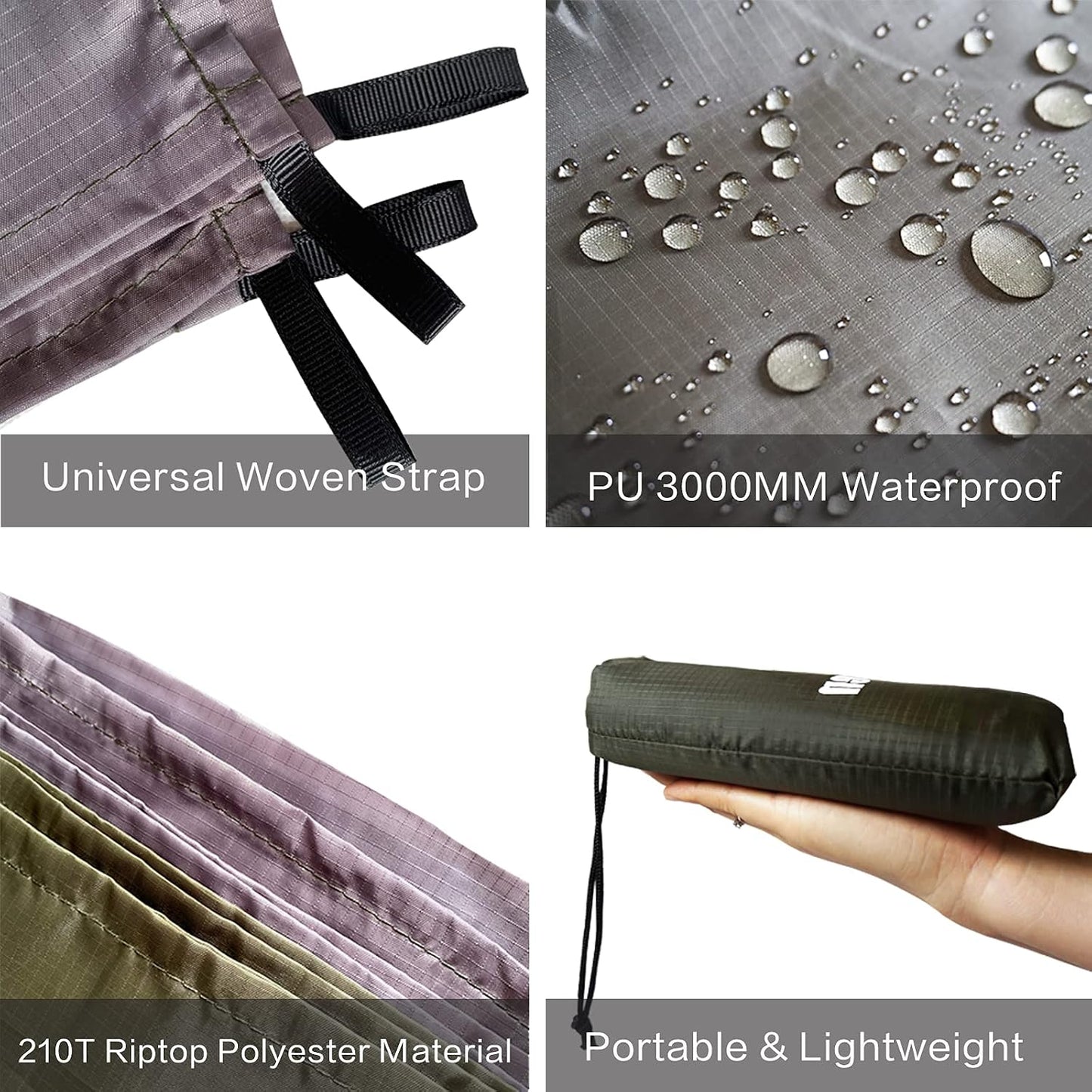 Huella tienda 1-4 personas impermeable lona ligera