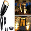 Focos LED negras 12V aluminio impermeable para árbol jardín