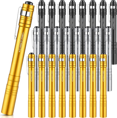 24 Linternas de Bolígrafo LED Aluminio con Clip para Hombres