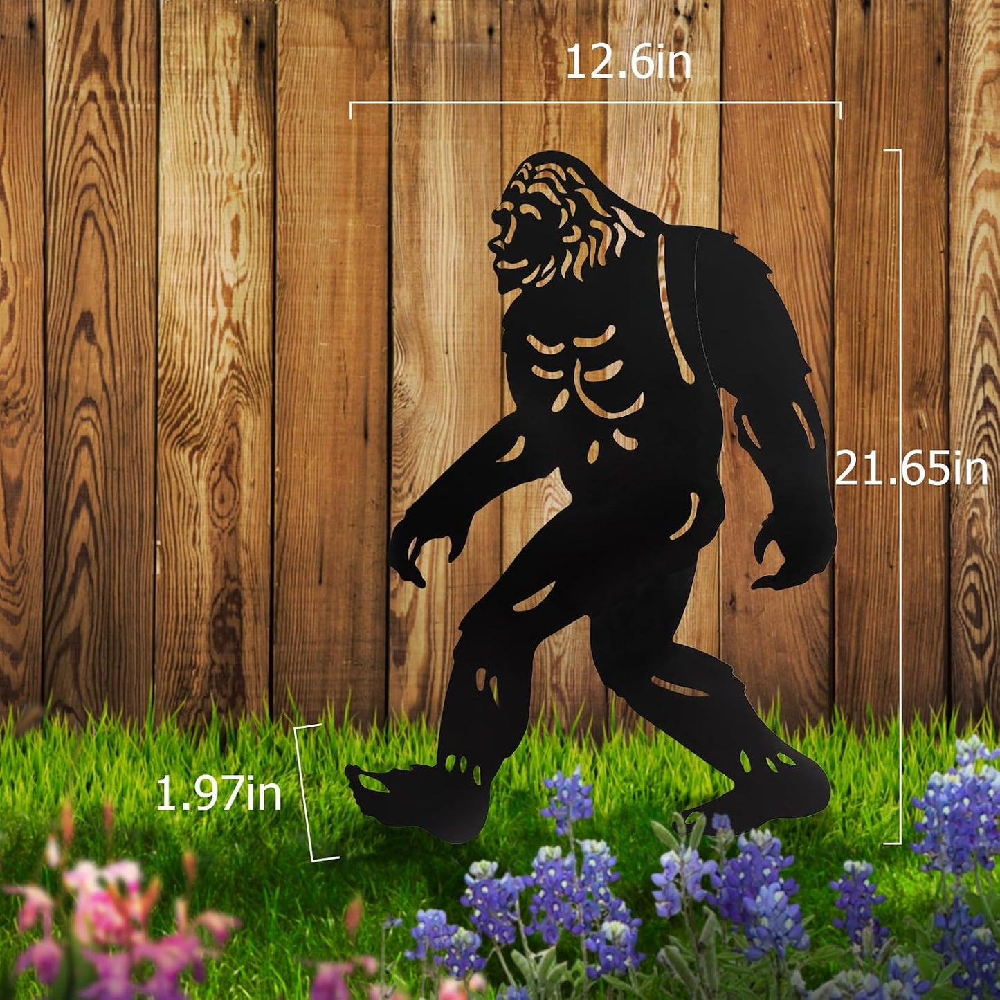Estatua Bigfoot metal para jardín patio regalo hombre mujer