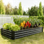 Caja jardín elevada acero galvanizado 8x4x1ft base abierta