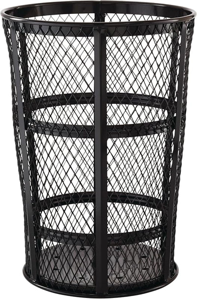 Contenedor basura metal 45gal negro para áreas públicas