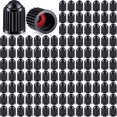 1000 Tapas Válvula Neumático Plástico Negro para Auto SUV Bici