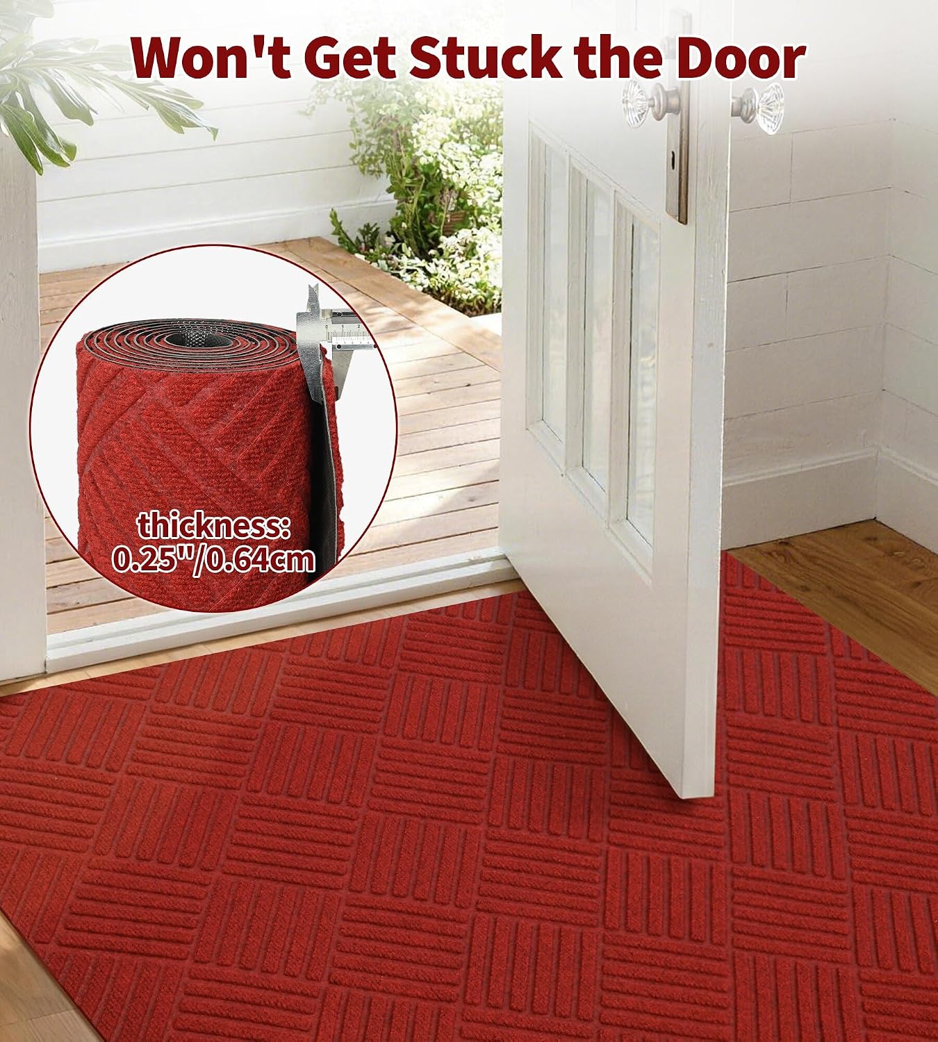 Alfombra roja pasillo 3ft11x9ft10 antiderrap