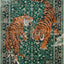 Alfombra tigre 5x7ft bohemia sala dormitorio verde