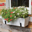 Caja flores blanca mediana con soporte pared