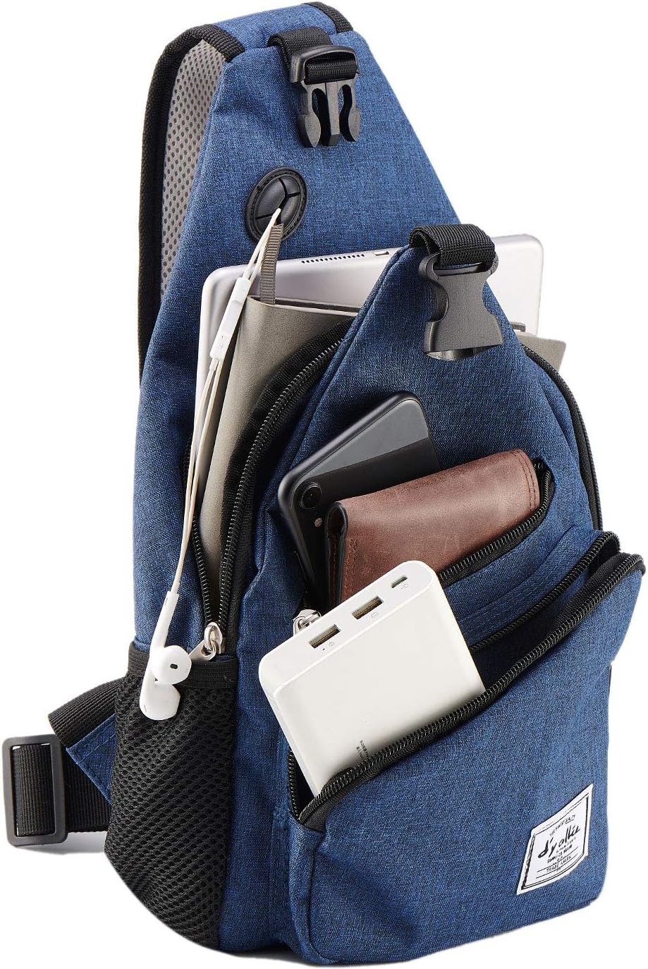Bolso bandolera 15.4" para hombre viaje USB