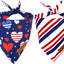 Bandana perro 4 de Julio reversible tela duradera 2uds