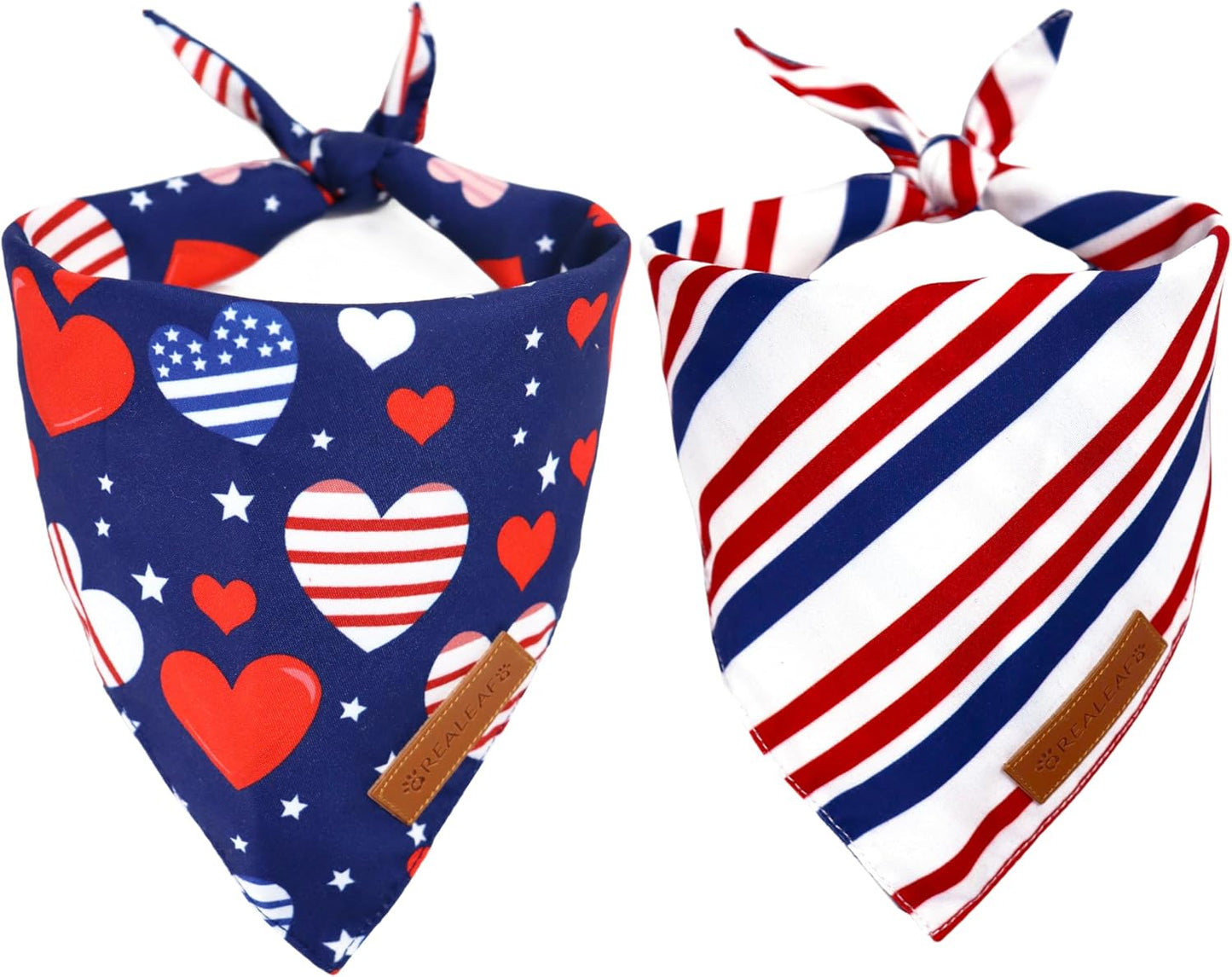 Bandana perro 4 de Julio reversible tela duradera 2uds