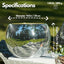 Cubo hielo discoteca 9.8pulg decoración plateada con espejo