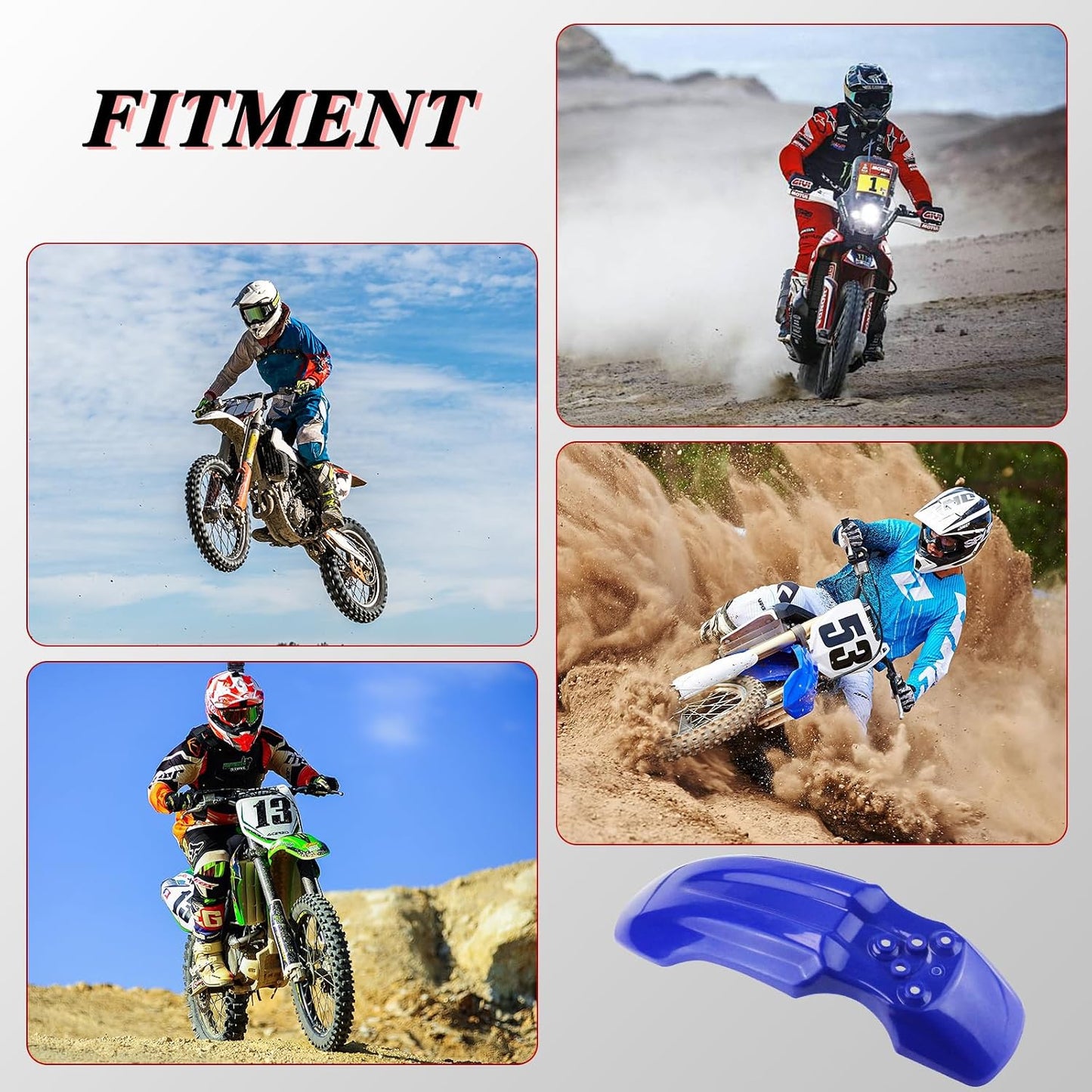 Guardabarros rueda delantera plástico Pit PRO Trail Azul