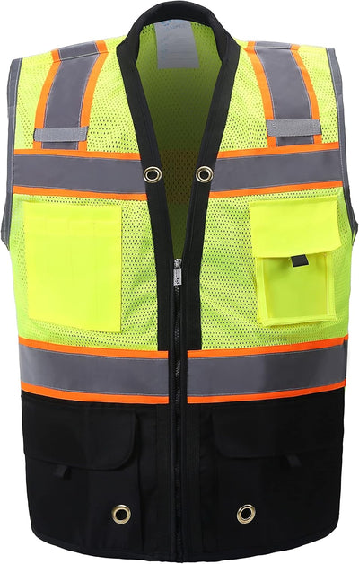 Chaleco seguridad alta visibilidad con correas reflectantes