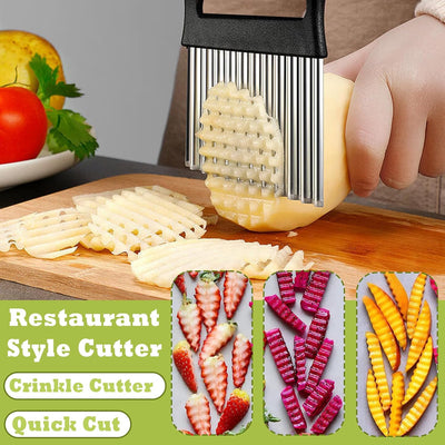 Cortador arrugas grande acero inox para papas fritas