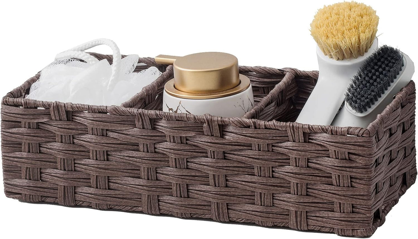 Cesta papel plástico baño con divisor almacenamiento