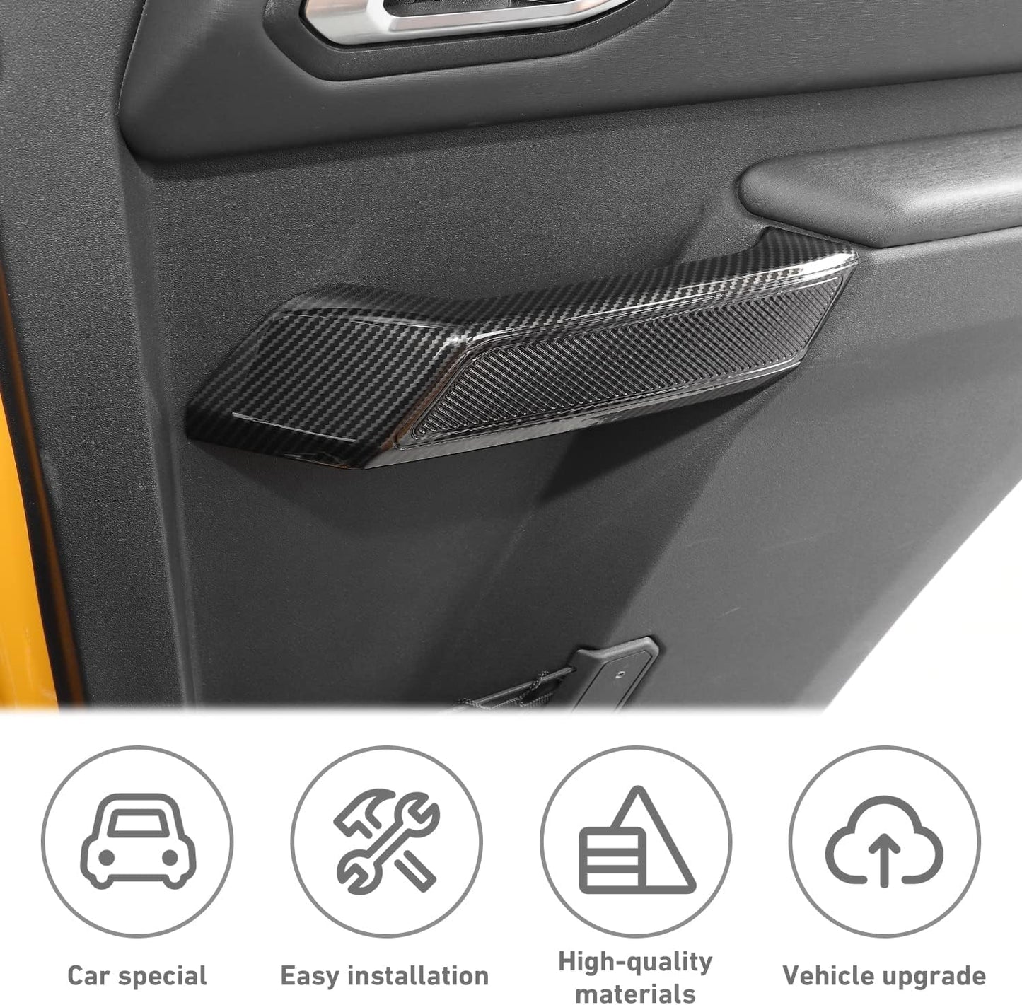 Cubierta mango interior Ford Bronco 2021 ABS fibra carbono