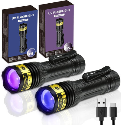 Linterna UV 365-395nm LED recargable mini detector orina mascotas