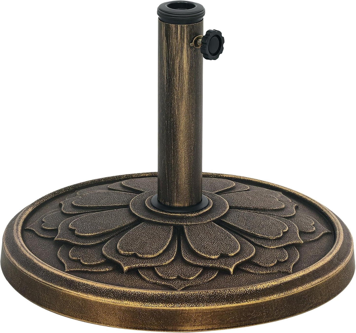 Base redonda sombrilla resina 26lb soporte poste 1.3/1.5/1.9