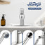 Grifo cocina acero inox rociador extraible 1-3 agujeros