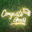 Letrero neón Congrats Grad 17x10.1 pulg decoración graduación